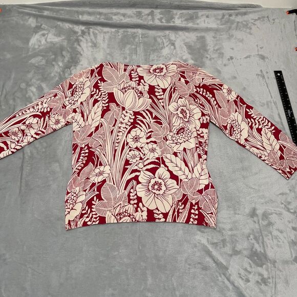 Chicos Tops Womens 2 Large Red Green Floral Silk Nylon Buttons Lot of 2 - Picture 9 of 13